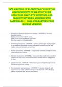 UWA Masters of Elementary Education  Comprehensive Exam STUDY GUIDE  2025&sol;2026 COMPLETE QUESTIONS AND  CORRECT DETAILED ANSWERS WITH  RATIONALES &vert;&vert; 100&percnt; GUARANTEED PASS  <RECENT VERSION> 