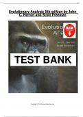 TEST BANK FOR Evolutionary Analysis 5th Edition by Jon C. Herron, Scott Freeman All Chapter 1-20 Complete