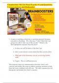 Chamberlain NR 224 Final Practice Exam&lpar;Questions&comma; Correct answers and Rationales&rpar;