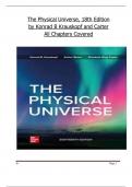 Test Bank for The Physical Universe&comma; 18th Edition by Konrad Krauskopf&comma; ISBN&colon; 9781266661815&comma; All Chapters 1-19 Fully Covered Newest Version