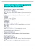 WFSM - SET B &lpar;VOLUME 1&rpar; QUESTIONS WITH VERIFIED SOLUTIONS