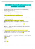 ACHE BOG Sample Test Questions and Answers 100&percnt; Pass