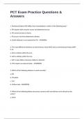 PCT Exam Practice Questions & Answers