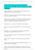 Intro to funeral service Final Exam Questions And All Correct Answers 2025 Updated&period;
