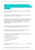Intro to Funeral Services Chapters 1-4 Study Guide Exam Questions And Actual Answers&period;