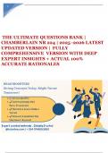 551 Pages &vert; THE ULTIMATE QUESTIONS BANK &vert; CHAMBERLAIN NR 224 &vert; 2025 -2026 LATEST UPDATED VERSION &vert;  FULLY COMPREHENSIVE  VERSION WITH DEEP EXPERT INSIGHTS &plus; ACTUAL 100&percnt;  ACCURATE RATIONALES