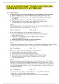 NUR 206-CONTEMPORARY NURSING ISSUES TRENDS  EXAM QUESTIONS WITH ANSWERS 2025