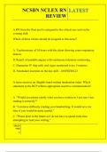 NCSBN NCLEX RN REVIEW QUESTIONS AND ANSWERS 2025