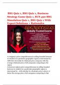  BSG Quiz 1&comma; BSG Quiz 1&comma; Business  Strategy Game Quiz 1&comma; BUS 490 BSG  Simulation Quiz 1&comma; BSG Quiz 1 With Expert Solutions &plus; Rationales 