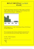 BSTAT 2305 FINAL EXAM QUESTIONS AND ANSWERS 2025