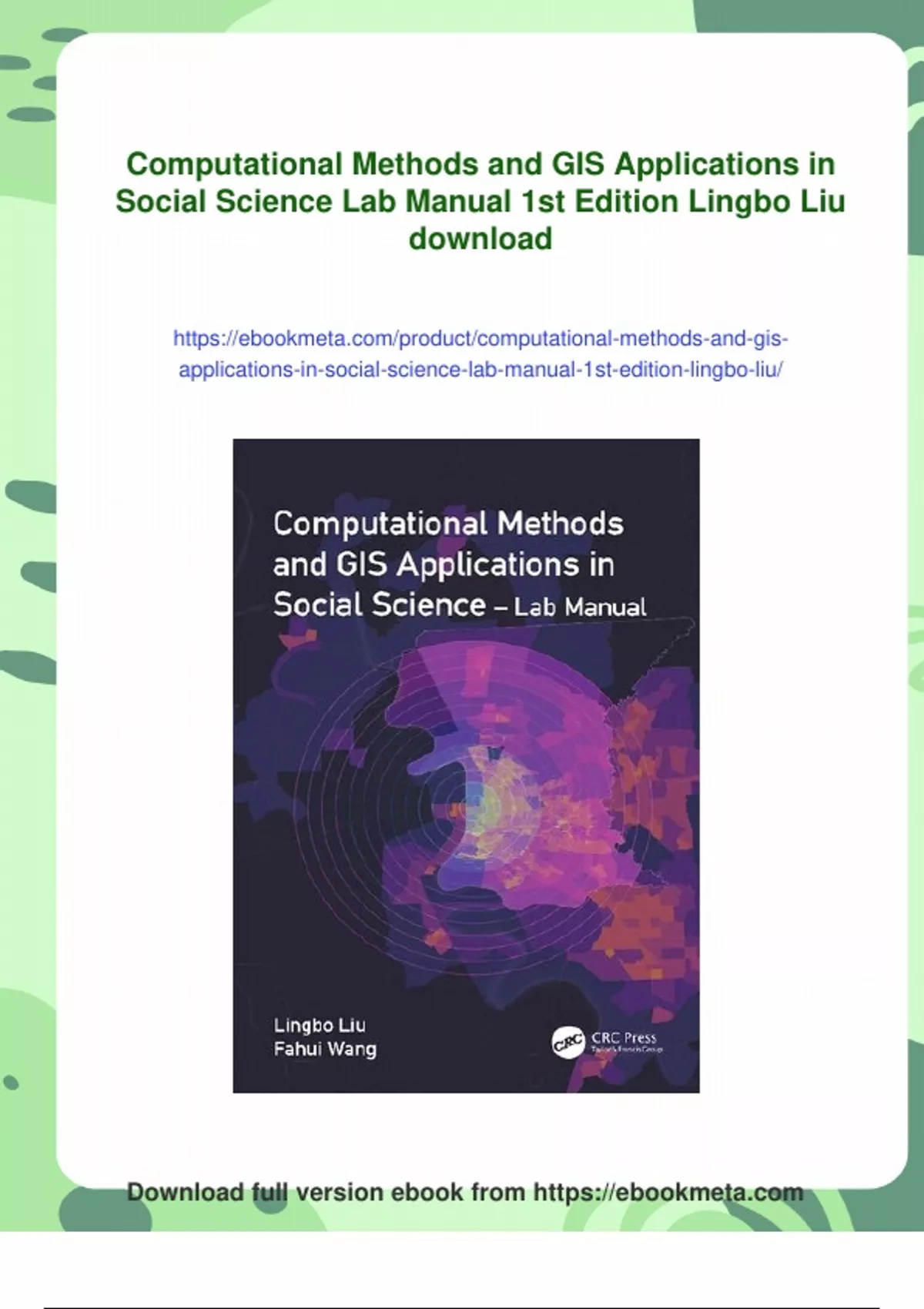 Summary Computational Methods and GIS Applications in Social Science ...