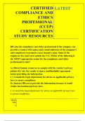 CERTIFIED COMPLIANCE AND ETHICS PROFESSIONAL &lpar;CCEP&rpar; CERTIFICATION STUDY RESOURCES   QUESTIONS AND ANSWERS 2025