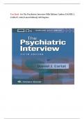 Test Bank - for The Psychiatric Interview Fifth Edition&lpar; Author&colon; DANIEL J&period; CARLAT&comma; 2024&rpar; Latest Edition&vert;&vert; All Chapters