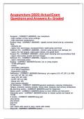 Acupuncture &lpar;2025&rpar; Actual Exam Questions and Answers A&plus; Graded&period;