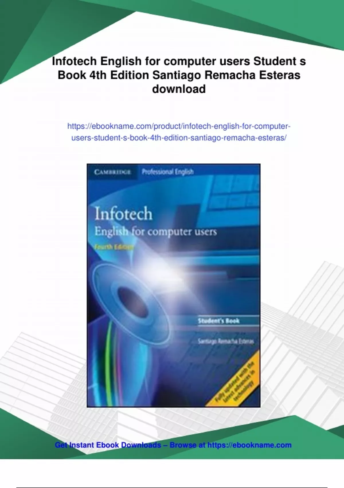 Summary Infotech English for computer users Student s Book 4th Edition ...