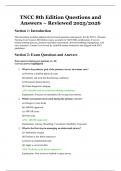 TNCC 8th Edition &ndash; Questions and Answers &ndash; Reviewed and Verified &ndash; 2025&sol;2026 Edition