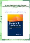 Marketing und Sales Automation Grundlagen Umsetzung Anwendungen German Edition  Uwe Hannig - Digital Download
