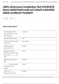 AEPA US&sol;Arizona Constitution Test COMPLETE EXAM QUESTIONS AND ACCURATE ANSWERS &lpar;2025&rpar; &vert;ALREADY PASSED&excl;&excl;