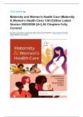 TEST BANK for Maternity and Women's Health Care &lpar;Maternity & Women's Health Care&rpar; 13th Edition Latest Version 2025&sol;2026 &lbrack;A&plus;&rsqb; All Chapters Fully Covered by Deitra Leonard Lowdermilk RN&comma;FAAN&comma; Kitty Cashion &lpar;Author&rpar;&comma; 