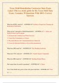 Texas Mold Remediation Contractor State Exam 2024&sol;2025&colon; Study Guide with 70 Q&A&comma; TDLR Rules & IICRC Standards