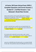 LA Series 103 Exam &lpar;Actual Exam 2025&rpar; &vert; Complete Questions and Correct Answers &vert; Graded A&plus; &vert; Verified Answers &vert; Just Released &vert; Brand New Version