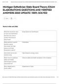 Michigan Esthetician State Board Theory EXAM ELABORATIONS QUESTIONS AND VERIFIED ANSWERS 2025 UPDATE &vert; 100&percnt; SOLVED