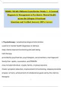 NR 605&sol; NR605 Midterm Exam Review Weeks 1 - 4 Covered Qs & Ans &lpar;Latest 2025 &sol; 2026&rpar;&colon; Diagnosis & Management in Psychiatric-Mental Health across the Lifespan I Practicum &lpar;Verified Answers&rpar;