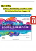Test Bank For Nursing Research In Canada&comma; 5th Edition by Mina Singh Chapters 1-21
