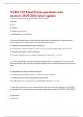  NURS 107 Final Exam Questions and Answers 2025&sol;2026