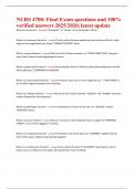 NURS 4700&colon; Final Exam questions and 100&percnt;  verified answers 2025&sol;2026&vert; latest update 