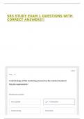 SRS STUDY EXAM 1 QUESTIONS WITH CORRECT ANSWERS&excl;&excl;