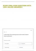 B250G FINAL EXAM QUESTIONS WITH 100&percnt; SOLVED ANSWERS&excl;&excl;