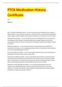PTCB Medication History Certificate