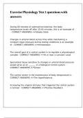 Exercise Physiology Test 1 questions with answers