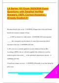 LA Series 103 Exam 2025&sol;2026 Exam  Questions with Detailed Verified  Answers &lpar;100&percnt; Correct Answers&rpar; &vert;  Already Graded A&plus; 