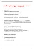 Google Analytics Certification Exam Questions and answers Newest RATED A&plus; 2025&sol;2026 