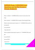 NURS242 Exam 3 2025&sol;2026 Exam  Questions and Verified Answers &vert;  Already Graded A&plus;