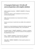 C12 property final exam 1-10 with well answered questions with complete solutions