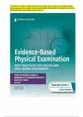 Test Bank For Evidence-Based Physical Examination&colon; Best Practices for Health and Well-Being Assessment 2nd Edition by Kate Gawlik&vert;&vert;ISBN NO&colon;10&comma;0826155316&vert;&vert;ISBN NO&colon;13&comma;978-0826155313&vert;&vert;All Chapters&vert;&vert;Complete Guide&comma; Already Graded  A&plus; &vert;100&percnt; PASS