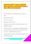Rasmussen MDC 1 Exam 2 2025&sol;2026  Exam Questions and Detailed Answers &vert;  Get it 100&percnt; Correct Answers