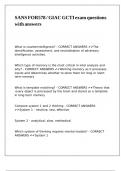 SANS FOR578 - GIAC GCTI exam questions with answers