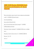 SSM TCAR Review 2025&sol;2026 Exam  Questions and Answers &vert; A&plus; Score  Assured 