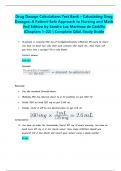 Drug Dosage Calculations Test Bank &ndash; Calculating Drug Dosages&colon; A Patient-Safe Approach to Nursing and Math 2nd Edition by Sandra Luz Martinez de Castillo &lpar;Chapters 1&ndash;22&rpar; &vert; Complete Q&A Study Guide