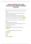 Public Speaking Final Exam &lpar;2025&ndash;2026&rpar; &ndash; Extensive Collection of Questions and Correct Answers