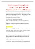 NS 660 Advanced Nursing Practice FINAL EXAM  2025- 2026  100 Questions with Answers and Rationales