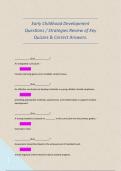 Early Childhood Development Questions &sol; Strategies Review of Key Quizzes & Correct Answers&period;  