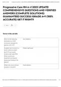 Progressive Care RN A v1 2025 UPDATE&vert; COMPREHENSIVE QUESTIONS AND VERIFIED ANSWERS &lpar;COMPLETE SOLUTIONS&rpar; GUARANTEED SUCCESS &vert;GRADE A&plus;&excl;&excl; &lpar;100&percnt; ACCURATE&rpar; GET IT RIGHT&excl;&excl;