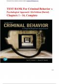 TEST BANK For Criminal Behavior A Psychological Approach 12th Edition &lpar;Bartol&rpar; Chapters 1 - 16&comma; Complete&lowbar;compressed &lpar;1&rpar;&period;pdf