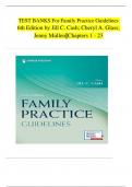 Family Practice Guidelines &ndash; Test Bank &vert; 6th Edition &vert; Cash&comma; Glass & Mullen &vert; Chapters 1&ndash;23 &vert; Complete Clinical Q&A