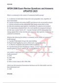 NFDN 2006 Exam Review Questions and Answers UPDATED 2025